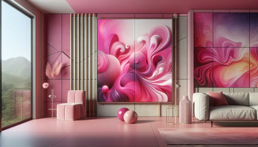 Pink Abstract Wall Art